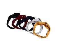 WRITWAA 5 Piezas Diademas De Color Liso Diadema Elástica Tipo Cruz Para Mujer Para Llevar El Pelo La Oficina Vida Diaria
