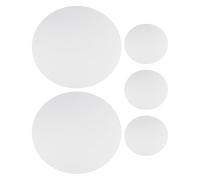 WRITWAA 5 Piezas Lienzos Redondos Blancos de Algodón de Tableros para Pintura Óleo Acrílico y Acuarela para Estudiantes y Manualidades Artísticas