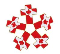 WRITWAA 5 Piezas Maple Leaf National Flag Brooches para Eventos Culturales Ropa Formal Casual y Accesorios de