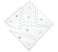 WRITWAA 5 Piezas Regla de Costura para Acolchado de Plástico Resistente, Plantilla para DIY Diseño Doble, Fácil de Observar el Fondo para Confección y Patronaje
