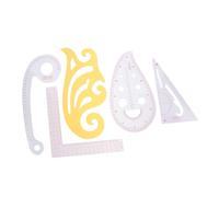 WRITWAA 5 piezas Reglas de Patronaje Curva para Costura Regla Multifuncional Portátil para Sastre y Principiantes Herramienta Duradera y Ligera para Dibujo y Confección