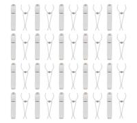 WRITWAA 50 Clips para Rejilla de Ventilación de Coche, Clip Fijación Metálico en Forma de U, Color Claro, Accesorios para Salida de Aire Acondicionado del Automóvil, Compatibles Mayoría