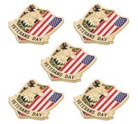 WRITWAA 5piezas Broche de Vacaciones Bandera de País Accesorios Patrióticos Pines de Solapa del Día Independencia Decoraciones para Mochilas y Trajes Recuerdos de Fiesta Prendedores