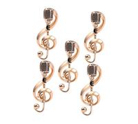 WRITWAA 5piezas Broche Forma De Micrófono Musical Vintage Accesorio De Moda Para Amantes Música Para Conciertos y Fiestas