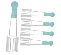 WRITWAA 5piezas Cabeza De Cuchara Para Oreja Tapones De Repuesto Transparentes Cucharas Pequeñas Para Oídos Accesorio Para Eliminar Cerumen Limpiador De Cerumen Profesional Casa