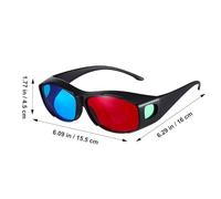 WRITWAA 5piezas Gafas Anaglifo Rojo y Azul Pack Unidades De Plástico Para Cine Casa Películas y Tv Diseño Compacto y Experiencia Visual Realista