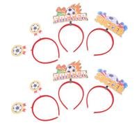 WRITWAA 6 diademas con forma de balón de fútbol: diadema de fútbol, broches para el pelo para eventos deportivos, recuerdo para el día del partido de 2026, regalo para fanáticos de los