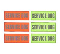 WRITWAA 6 Parches Reflectantes para Chaleco de Perro - Placas de identificación para Perros de Servicio, extraíbles con Cierre de para Paseos nocturnos. Diseño único para Ropa de Mascotas, 4,4 x
