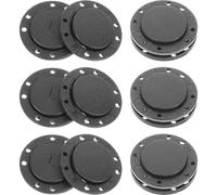 WRITWAA 6 Pares de Botones Magnéticos Negros para Ropa, Broches Invisibles de Costura Redondos de 2,6 Cm, Botones de Presión para Abrigos y Chaquetas, Accesorios DIY para Manualidades