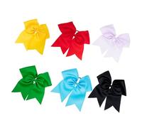 WRITWAA 6 Piezas Big Bow Head Rope Titular De Lazo Para Niñas Lazos Para El Cabello Estilo Arquear El Cabello Accesorios Cabello Para Largo Vistoso Chicas Animador Mujer Cinta