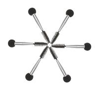 WRITWAA 6 Piezas brocha de maquillaje forma angular aplicadores ceja frente esponja de maquillaje pinceles de maquillaje esponjas de maquillaje cepillos de ojos aluminio