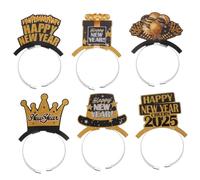 WRITWAA 6 Piezas Diademas De Año Para Adultos Diadema De Año Broche Accesorios Para Festivales Fiestas Temáticas y Celebraciones De Nochevieja