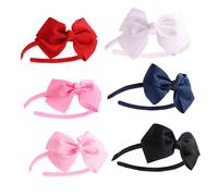 WRITWAA 6 Piezas Diademas Infantiles de Moño Decorativas para Niñas de Colores Accesorios Resistentes