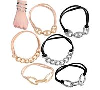 WRITWAA 6 Piezas Gomas Elásticas Pelo De Pulseras Pelo Para Mujer y Niña Para Llevar El Día Día Actividades Al Aire