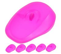 WRITWAA 6 Piezas Orejeras de silicona protector para teñir el cabello Protector auditivo para teñir el cabello de oídos para estilistas orejeras para secador de pelo Púrpura