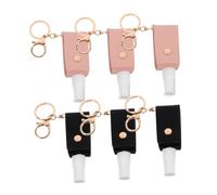 WRITWAA 6 Piezas Rellenables para Viaje con Soporte para Lociones y Jabones Kit Práctico y Ligero para Camping y Actividades Aire