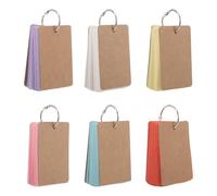 WRITWAA 6 Piezas Tarjetas de Palabras en Papel de Colores para Estudiantes con Superficie de Escritura Amigable y Papel Grueso sin Sangrado para Actividades en Clase y Estudio
