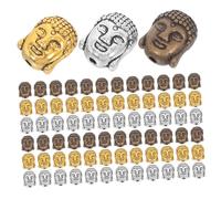 WRITWAA 60 Piezas Cuentas de Aleación Doble Cara para Hacer Joyería Pulseras y Llaveros Proyectos de Manualidades