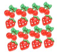 WRITWAA 60 Piezas Rodajas De Fruta Para Uñas, Decoración De Uñas Resina, Artesanía Manual, Tamaño Pequeño, Surtido De Fresa y Cereza, Para Nail Art y Diseño Creativo