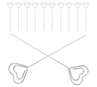 WRITWAA 60 Unidades Clip de Alambre en Forma de Corazón de Hierro Acabado Suave para Sujetar Notas y Tarjetas en Escritorio, Adecuado para Decoración de Pasteles y Espacio de Trabajo
