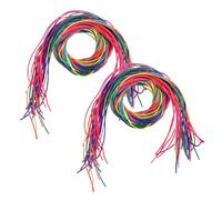 WRITWAA 64 Piezas De Cuerda cuerda de color de pelo trenzado lazos para el cabello para cabello grueso colorido hilo trenzado de cabello elásticos de colores para el cabello Cuerdas tela
