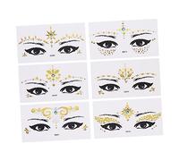 WRITWAA 6hojas Calcomanías De Ojos y Mejillas Pegatinas De Facial Para Cosplay Día Muertos