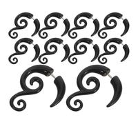 WRITWAA 6pares Pendientes Espiral Falsos de Estilo Punk Acrílicos Forma de Caracol para Fiestas Navideñas y Joyería de Oreja Dilatación Falsa por Paquete