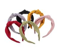 WRITWAA 6piezas Diadema Lazo de Tela Artesanal Diadema Sencilla Exquisita para Niña para Fiesta o Diario