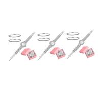 WRITWAA 6piezas Reloj De Mujer De Diamantes Set De Movimiento De Cuarzo y Numerales Romanos Diseño Único y Elegante para Uso Diario