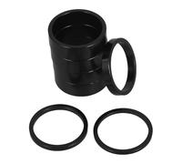 WRITWAA 7 Piezas Espaciadores de Vástago de Manillar de Aleación de Aluminio de 28,6mm para Bicicletas de Montaña, Diseño Apilable para Optimizar Postura en Aventuras al Aire Libre