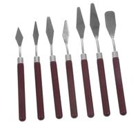 WRITWAA 7 Piezas Espátulas para Pintura Acrílica y Óleo Herramientas de Mezcla y Raspado con Mango Liso para Arte Lienzo y Acuarela para Artistas y Mezcla de Pigmentos