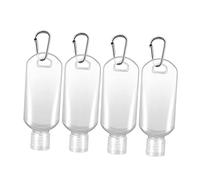 WRITWAA 8 Botellas Con Gancho Para Viaje Pulverizadores De Alcohol Botellas De Viaje Portátiles Botellas Exprimibles Botella Con Pulverizador Transparente Loción De Viaje Botellas
