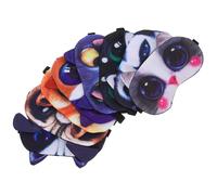WRITWAA 8 Piezas máscara de ojos de expresión de mascota Linda máscara para dormir vendas ciegas para el juego favores de fiesta de gato antifaz para dormir gato Terciopelo Tao Li