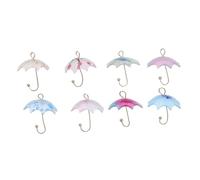 WRITWAA 8 Piezas Mini Umbrella Charms Acrylic Pendants With Loop For DIY Jewelry Making Lightweight Dangle Pendants For Bracelets Earrings Necklaces Keychains Craft Supplies