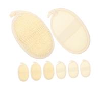 WRITWAA 8 Piezas Reusable Natural Loofah Pads For Body And Face Exfoliating Scrubber For Gentle Deep Pore Cleansing And Healthy Skin Care