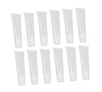 WRITWAA 80 Piezas Tubo de bálsamo Labial a Granel Tubos vacíos de Brillo de Labios Boquilla Botellas estrujar Recipiente para el Cuidado de la Piel Botella de Crema Recargable Transparente