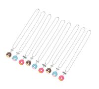 WRITWAA 9 Collares de Amistad Adorables de Donut Collar Portátil de Aleación y Resina 3 Juegos de 3 Piezas Colgantes Coloridos para Cumpleaños y Obsequio Mejor Amiga