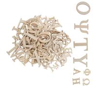 WRITWAA 96 Piezas Letras Griegas de Madera para Manualidades Educativas, Desarrollo de Habilidades y Adornos en Aulas, Color Beige, Ideales para Actividades Creativas