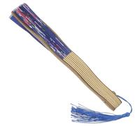 WRITWAA Abanico Plegable Japonés de Color Cerezo Tela de Satén y Bambú, Ventilador Manual Elegante y Clásico para Actuaciones de Baile en Verano