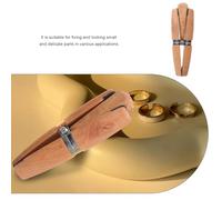 WRITWAA Abrazadera de Anillo de Madera para Joyeros Clip de Sujeción Suave Herramienta Portátil para Fabricación y Reparación de Joyas Compatible con Anillos y Delicadas