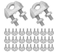 WRITWAA Abrazaderas de Cable de Acero Inoxidable M4 para Cables de 4 Mm, 40 Unidades, Clips Perno en U Resistentes para Uso Industrial, Sujeción Segura en Construcción y Transporte