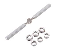 WRITWAA Abrelatas para Relojes Ajustable con Llave y Dados Ranurados Herramienta De Acero Inoxidable Antióxido para Reparación y Apertura De Tapas Traseras De Relojes