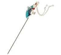 WRITWAA Accesorios Para El Cabello Antiguos Ondulado Palos Jumbo Dama Palo De Pelo Retro Mujer Borla Conformado Señoras Bollos Decorativo Oriental Horquilla Poli Palillo Patas Metal