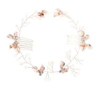 WRITWAA Accesorios Para El Cabello Con Rizos Peineta Para Novia Peineta Floral Con Diamantes De Imitación Para Bodas Diademas De Novia Velos Tocados De Novia Tocado De Boda Para