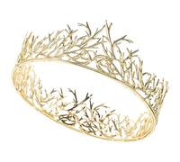 WRITWAA Accesorios Para El Cabello De La De La Boda De Hombre Para Fiesta Para Novia Despedida De Soltera De La Novia Tiara De Hombres Ducha Dorado Metal