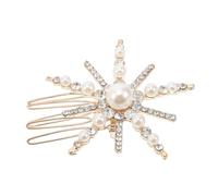 WRITWAA Accesorios Para El Cabello De Novia Peinetas De Cristal Horquillas Para El Pelo Decorativas Gol Horquillas De Estrella Broche De Novia Pañuelo De Boda Peines De Aleación