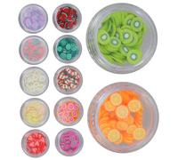 WRITWAA Adornos De Arcilla Blanda Rodajas De Fruta Para Manicura Piezas Decorativas Coloridas Accesorios Para Decoración De Uñas De Colores Para Diy