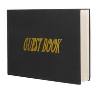 WRITWAA Álbum de Recuerdos para Boda y Servicio Conmemorativo en Color Negro Clásico, Páginas para Firmas y Mensajes Personalizados, para Eventos Formales