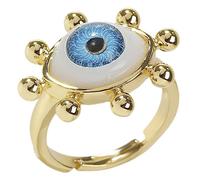 WRITWAA Anillo De Ojo Azul Funda Suave Para Bolígrafo Individual Cuentagotas Alimentador De Medicamentos Bisagra Figurilla Cromo Estruendo Dibujos Animados Cierres a Presión No Aleación