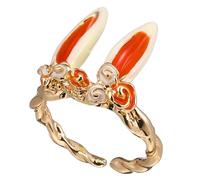 WRITWAA Anillo De Oreja De Conejo Abierto Joyería Con Diseño De Figura Para Uso Diario Obsequio Para Amigos, Familias y Parejas Anillo Abierto Con Forma De Figura Animal